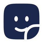Sticker Smile Square SVG Icon